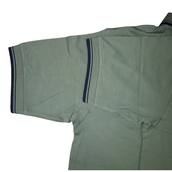 Devon & Jones Mens Classic Polo Sz S Dill Green Pima Cotton Short Sleeve Y2K - Picture 7 of 9